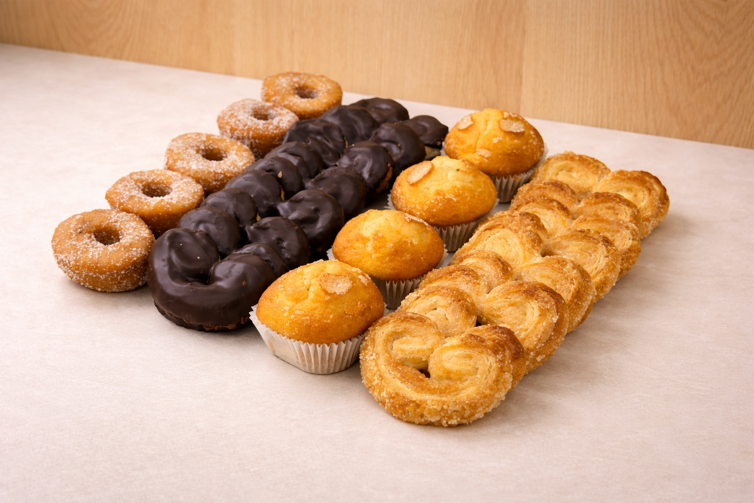 Variedad de pasteles recién horneados de Pastelería Edelweiss